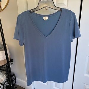 Blue v neck tee